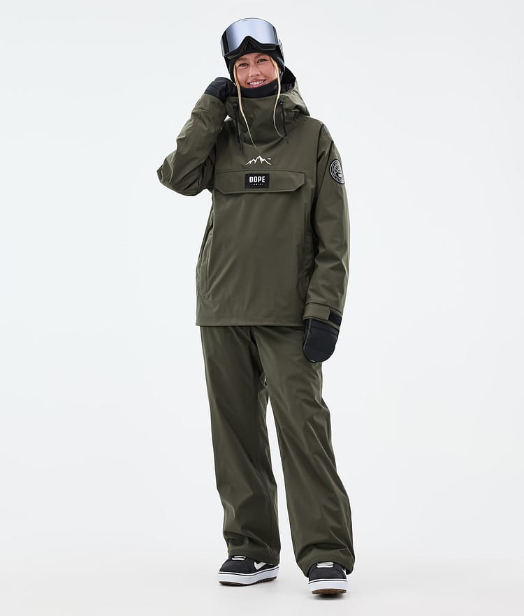 Dope Blizzard W Lumilautailutakki Naiset Olive Green Renewed, Kuva 3 / 9