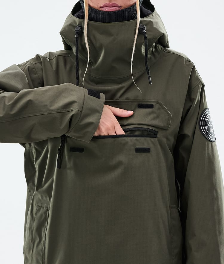 Dope Blizzard W Lumilautailutakki Naiset Olive Green Renewed, Kuva 9 / 9