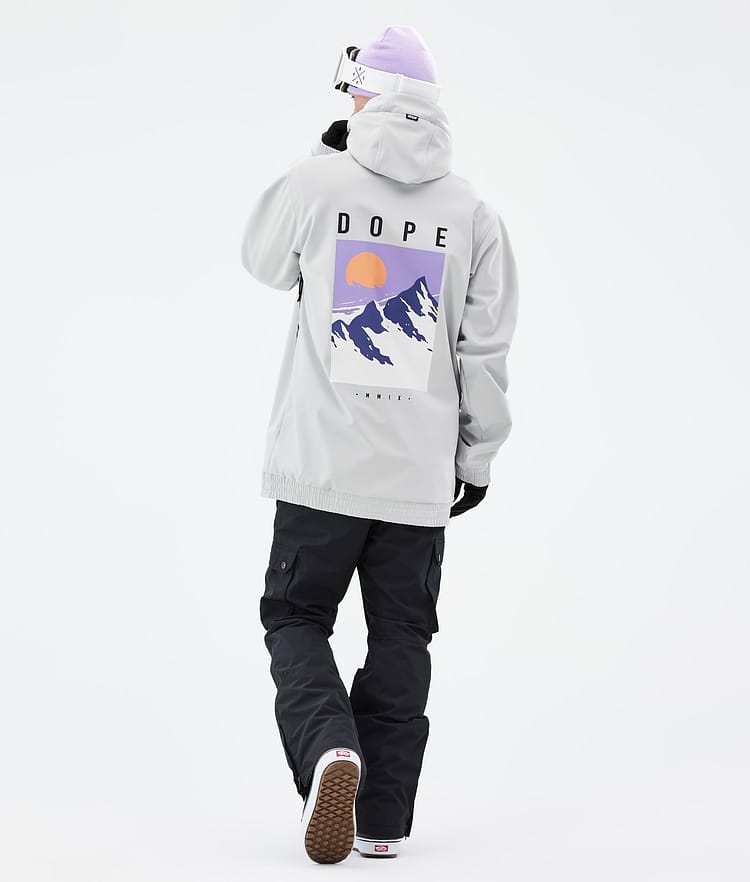 Dope Yeti 2022 Lumilautailutakki Miehet Peak Light Grey, Kuva 4 / 8