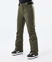 Dope Con W 22 Lumilautailuhousut Naiset Olive Green