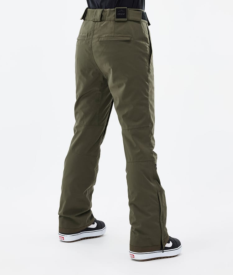 Dope Con W 2022 Lumilautailuhousut Naiset Olive Green