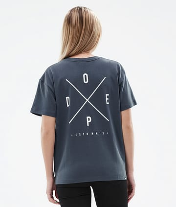 Dope Standard W 22 T-paita Naiset 2X-Up Metal Blue