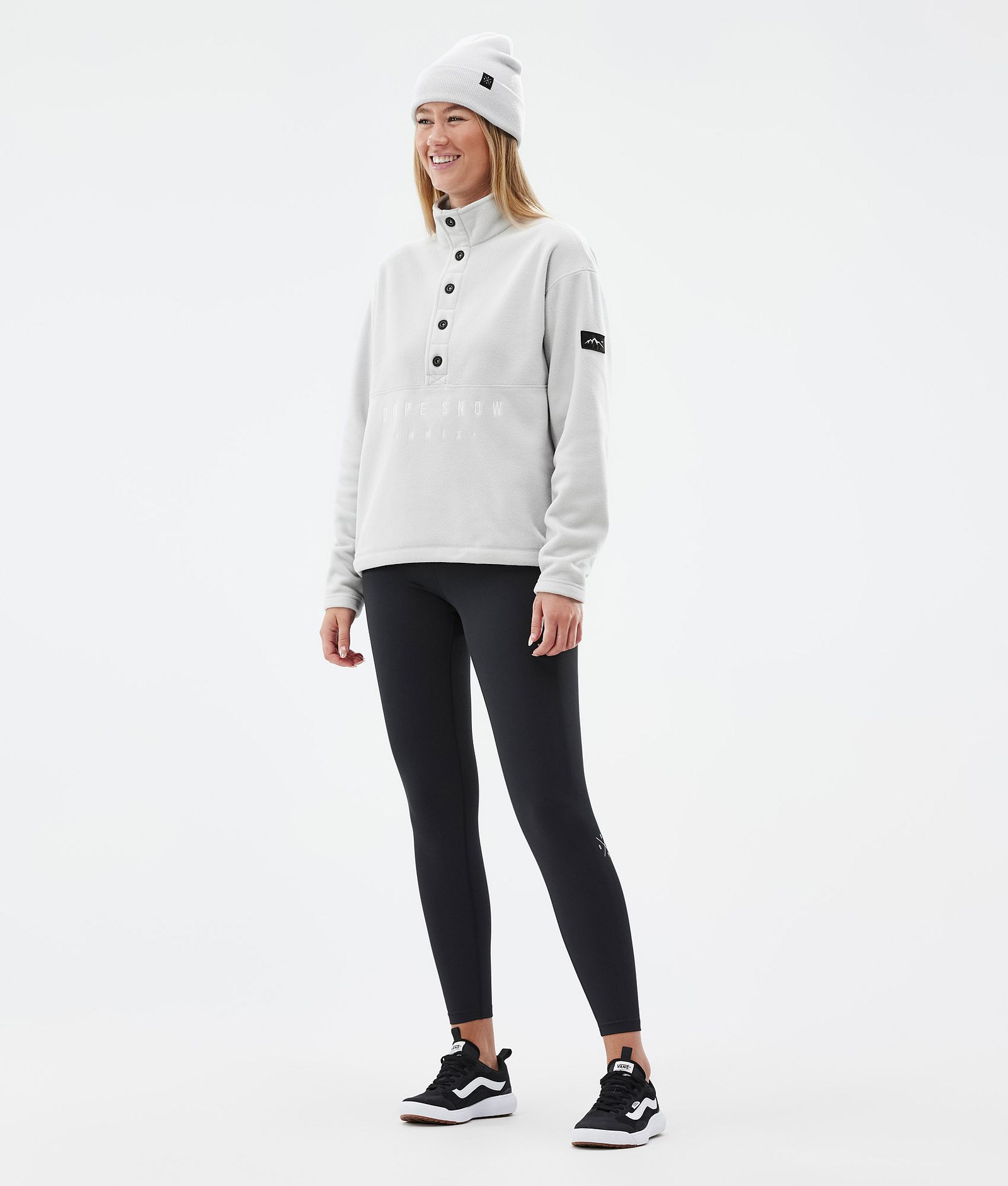 Dope Comfy W Fleecepaita Naiset Light Grey/Black, Kuva 3 / 6