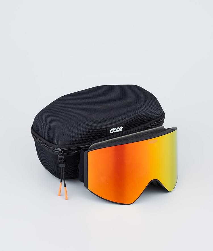 Dope Sight 2023 Laskettelulasit Black W/Black Red Mirror, Kuva 4 / 6