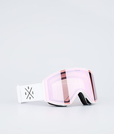 Dope Sight Laskettelulasit White W/White Pink Mirror