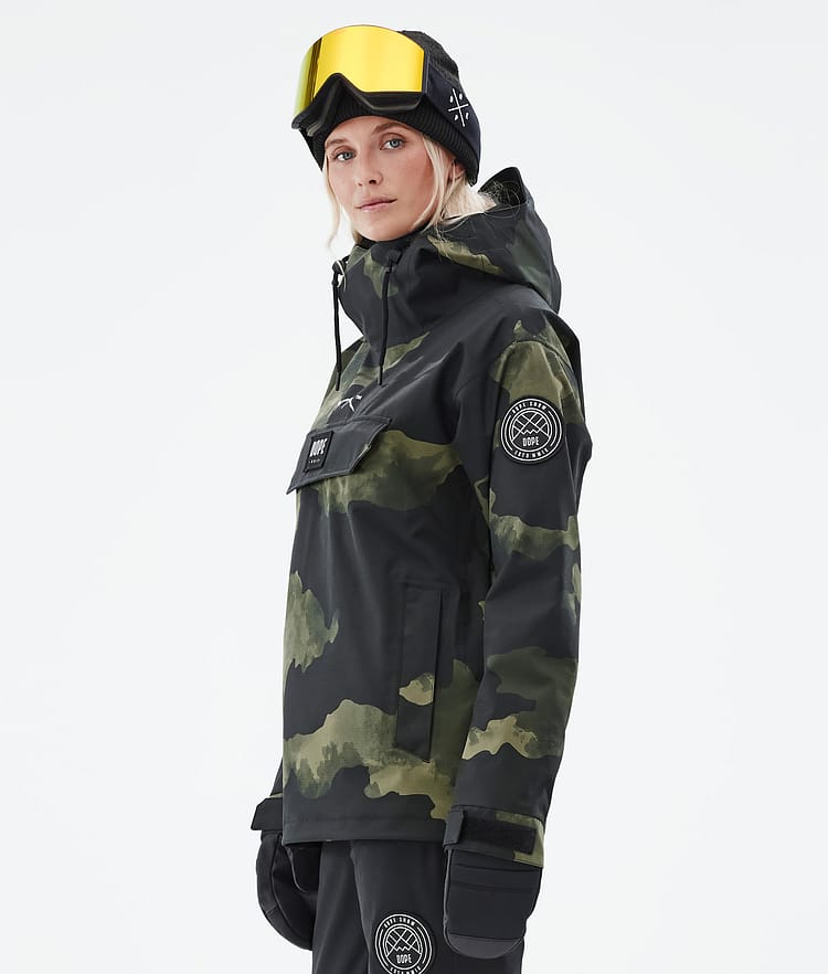 Dope Blizzard W 22 Lumilautailutakki Naiset Green Camo, Image 6 of 9