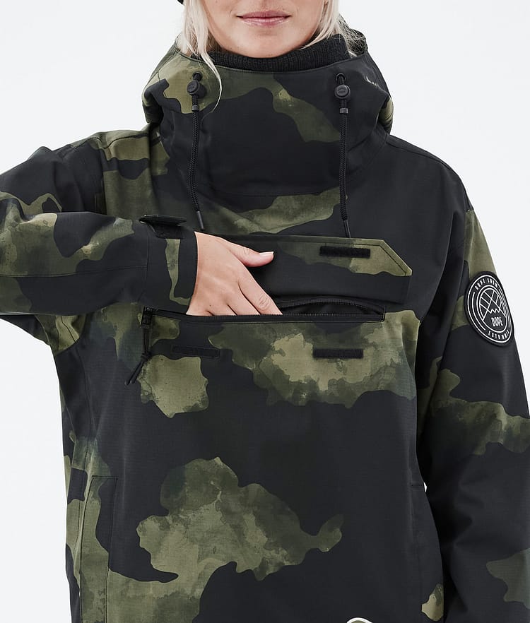 Dope Blizzard W 22 Lumilautailutakki Naiset Green Camo, Image 9 of 9