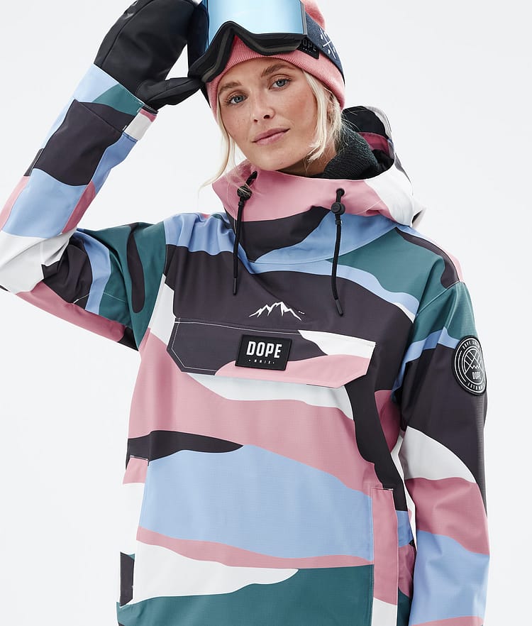 Dope Blizzard W 22 Lumilautailutakki Naiset Shards Light Blue Muted Pink, Image 2 of 9