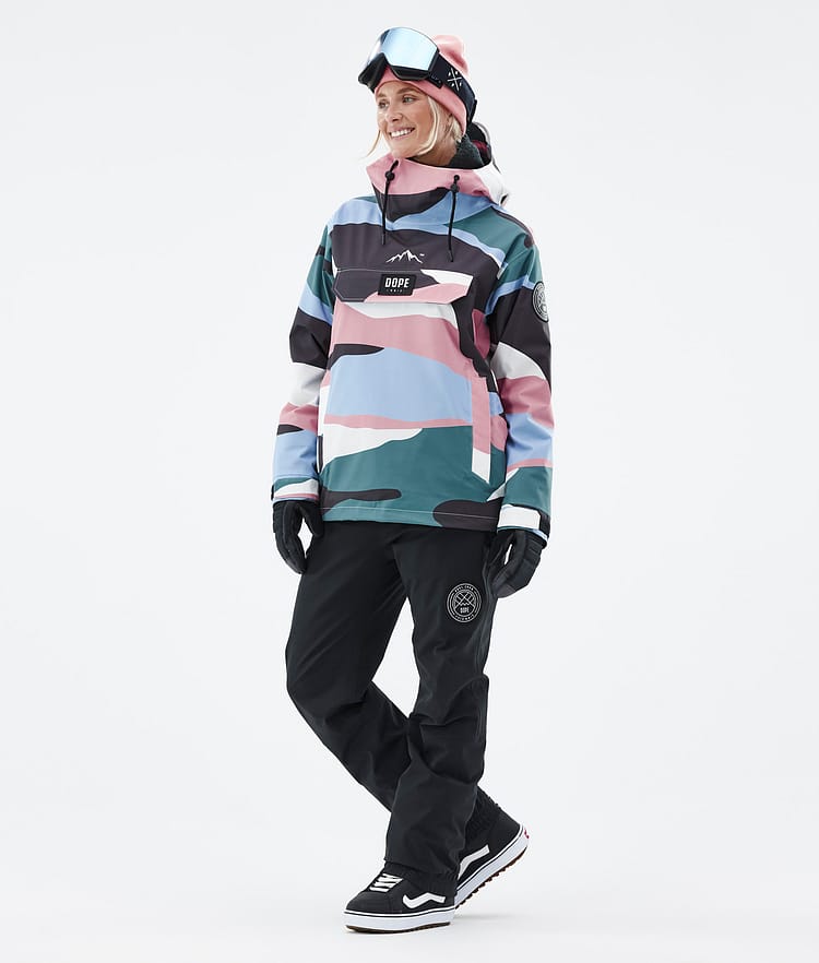 Dope Blizzard W 22 Lumilautailutakki Naiset Shards Light Blue Muted Pink, Image 3 of 9