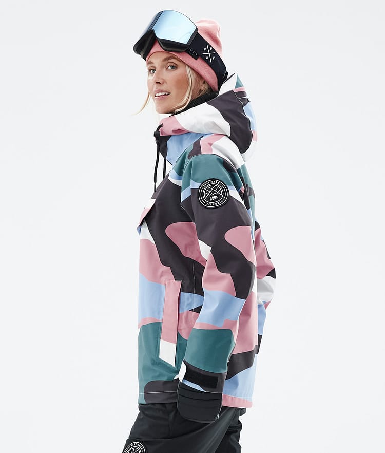 Dope Blizzard W 22 Lumilautailutakki Naiset Shards Light Blue Muted Pink, Image 6 of 9