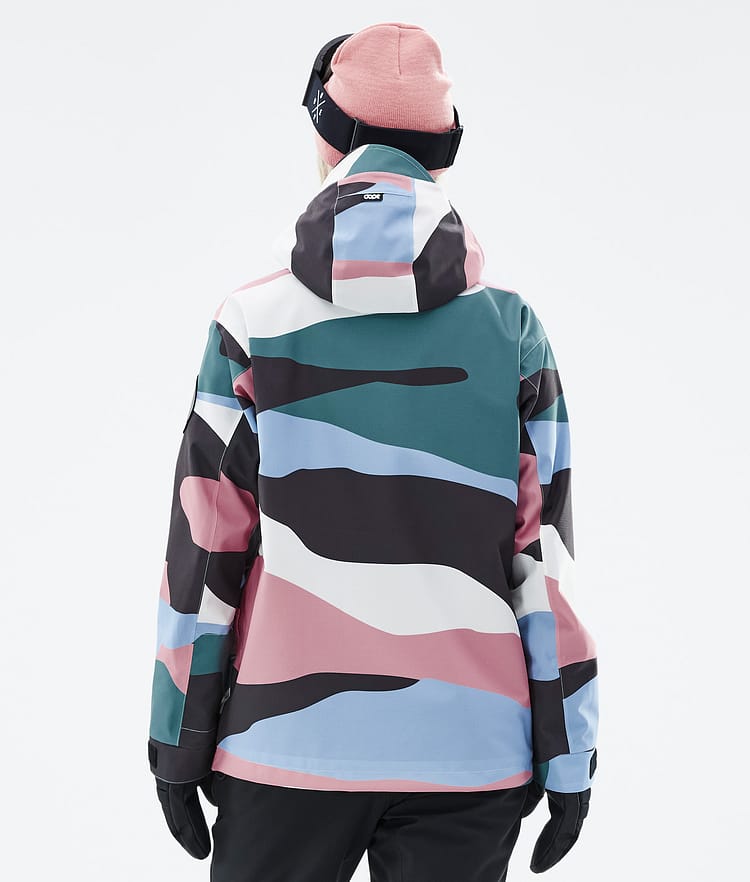 Dope Blizzard W 22 Lumilautailutakki Naiset Shards Light Blue Muted Pink, Image 7 of 9