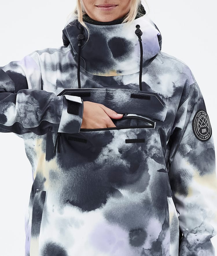 Dope Blizzard W 22 Lumilautailutakki Naiset Tiedye Black Purple, Image 9 of 9