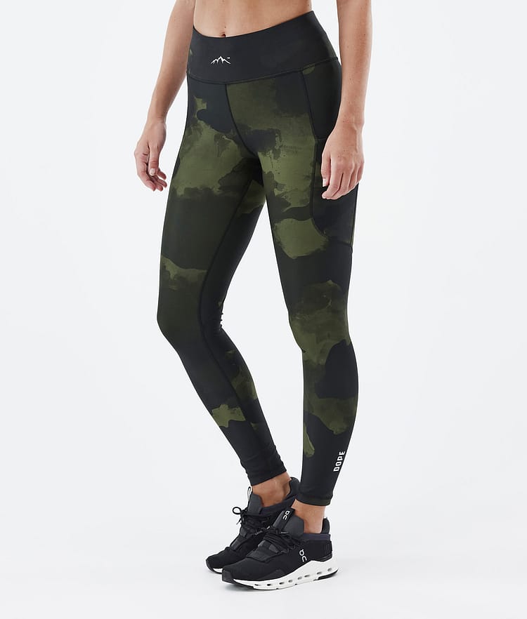 Dope Lofty Tech Leggingsit Naiset Green Camo, Kuva 1 / 8