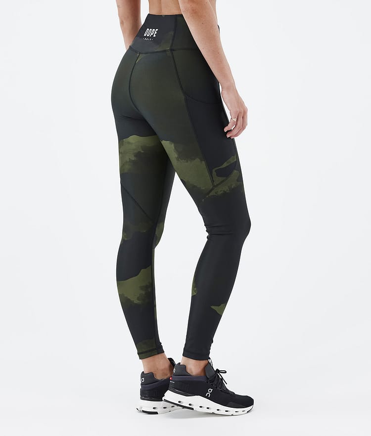 Dope Lofty Tech Leggingsit Naiset Green Camo, Kuva 2 / 8