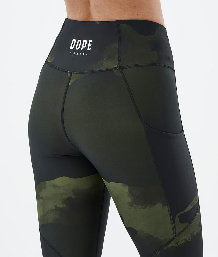 Dope Lofty Tech Leggingsit Naiset Green Camo