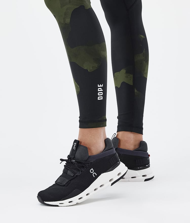 Dope Lofty Tech Leggingsit Naiset Green Camo, Kuva 8 / 8