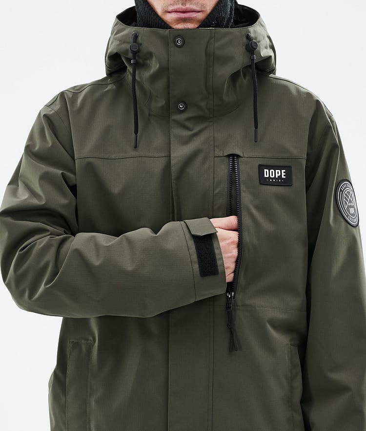 Dope Blizzard Full Zip 24 Laskettelutakki Miehet Olive Green, Kuva 8 / 9