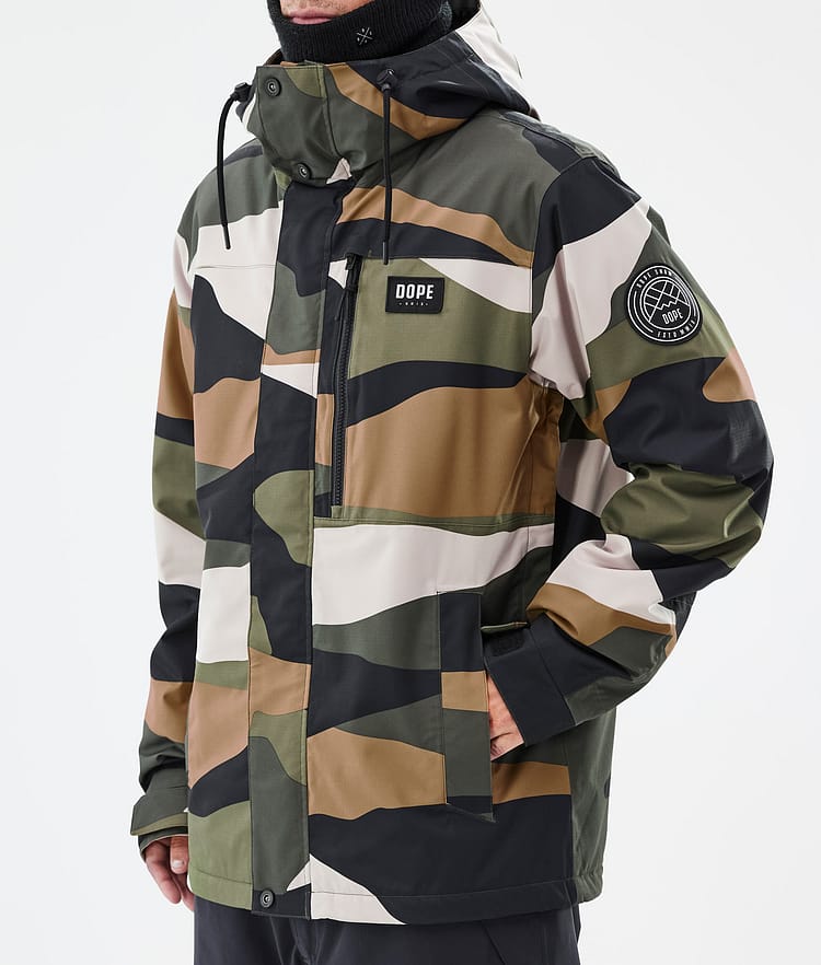 Dope Blizzard Full Zip Lumilautailutakki Miehet Shards Gold Green, Image 7 of 9