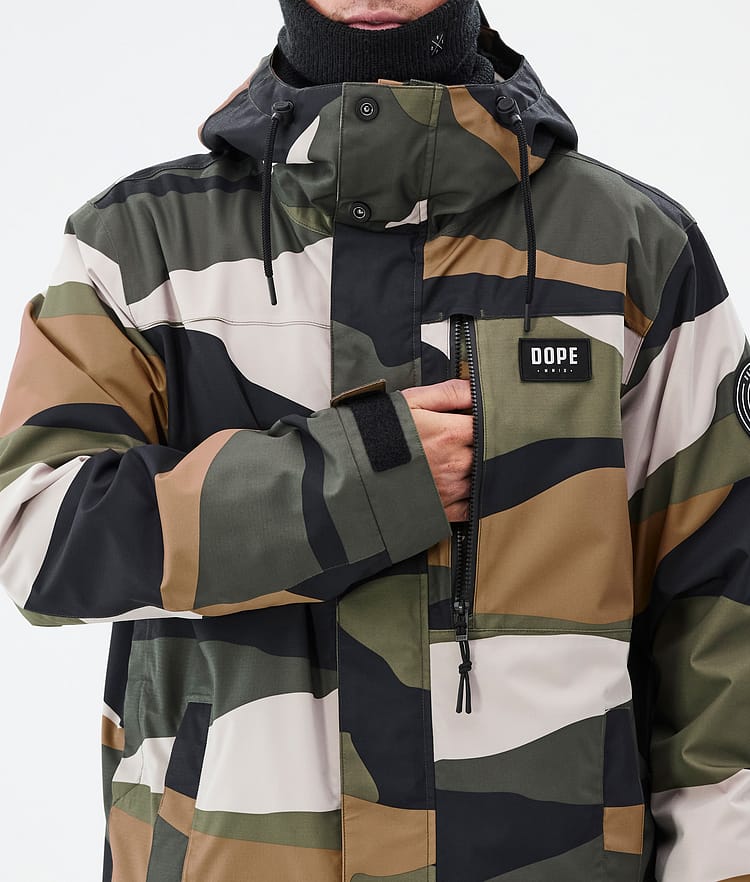 Dope Blizzard Full Zip Lumilautailutakki Miehet Shards Gold Green, Image 8 of 9