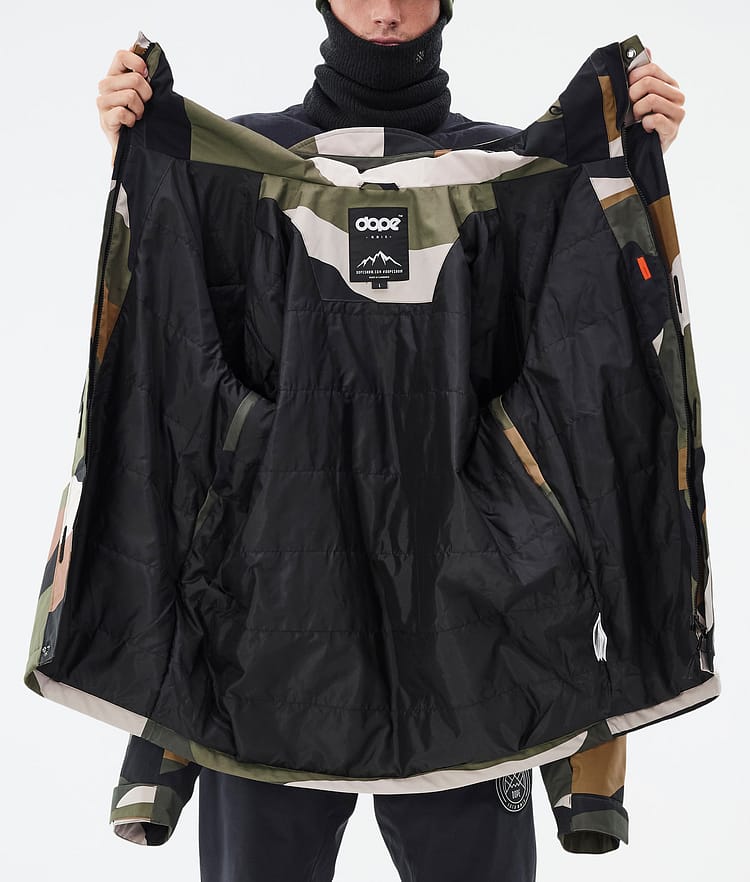 Dope Blizzard Full Zip Lumilautailutakki Miehet Shards Gold Green, Image 9 of 9
