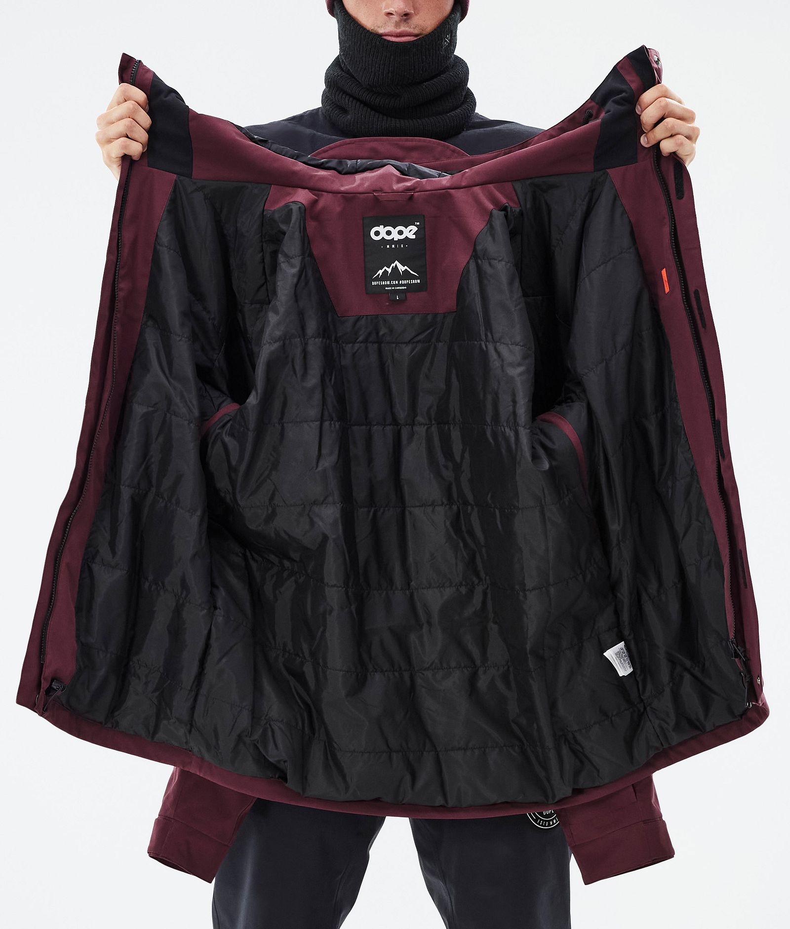 Dope Blizzard Full Zip Laskettelutakki Miehet Burgundy, Kuva 9 / 9