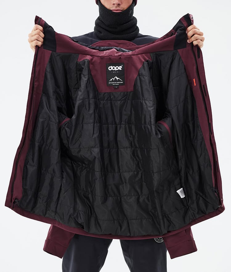 Dope Blizzard Full Zip Lumilautailutakki Miehet Burgundy