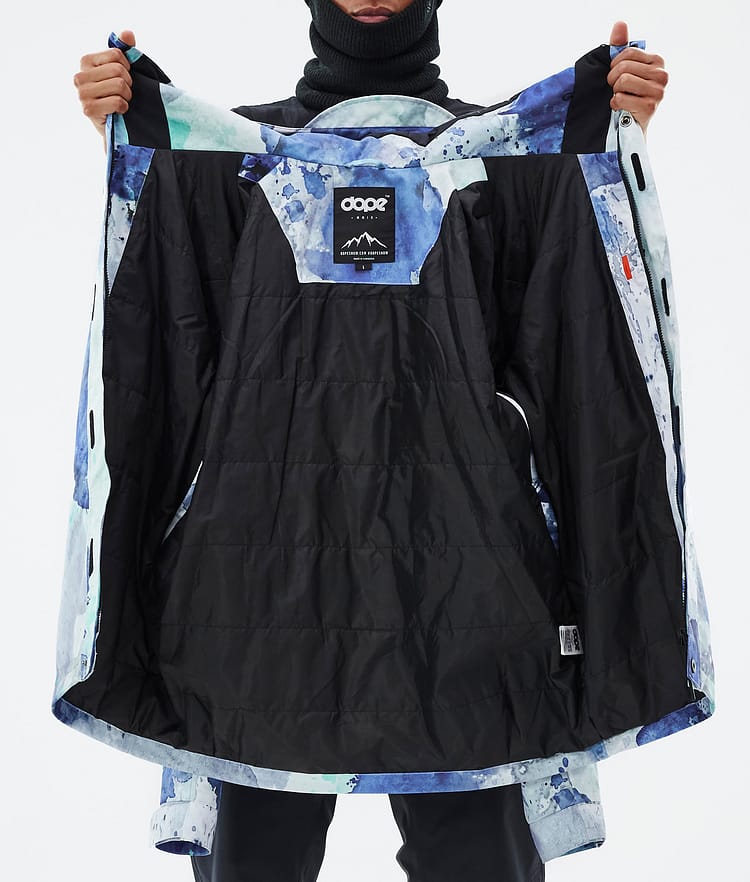 Dope Blizzard Full Zip Lumilautailutakki Miehet Spray Blue Green, Kuva 9 / 9