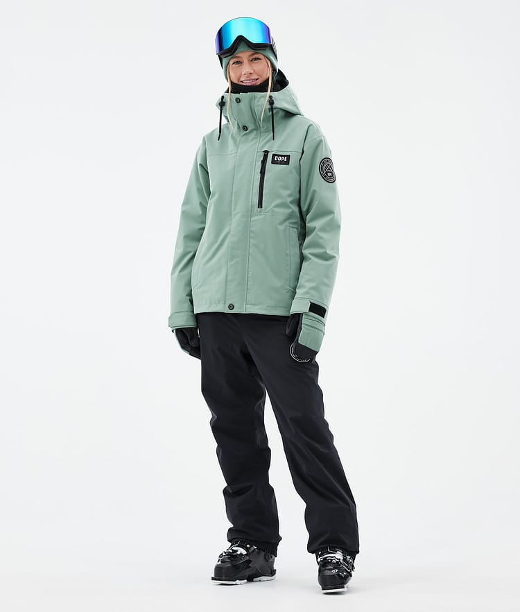Dope Blizzard W Full Zip 24 Laskettelutakki Naiset Faded Green, Kuva 3 / 10