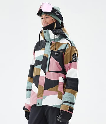 Dope Blizzard W Full Zip Laskettelutakki Shards Gold Muted Pink