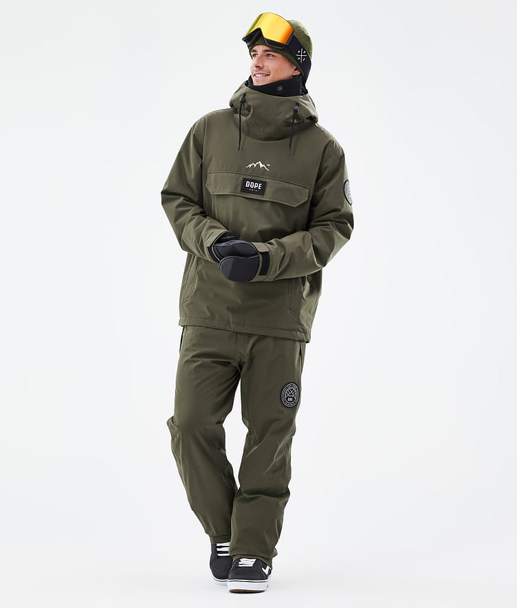 Dope Blizzard 2024 Lumilautailuhousut Miehet Olive Green, Kuva 2 / 5