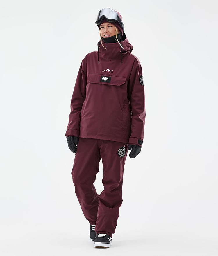 Dope Blizzard W 2024 Lumilautailuhousut Naiset Burgundy, Kuva 2 / 5