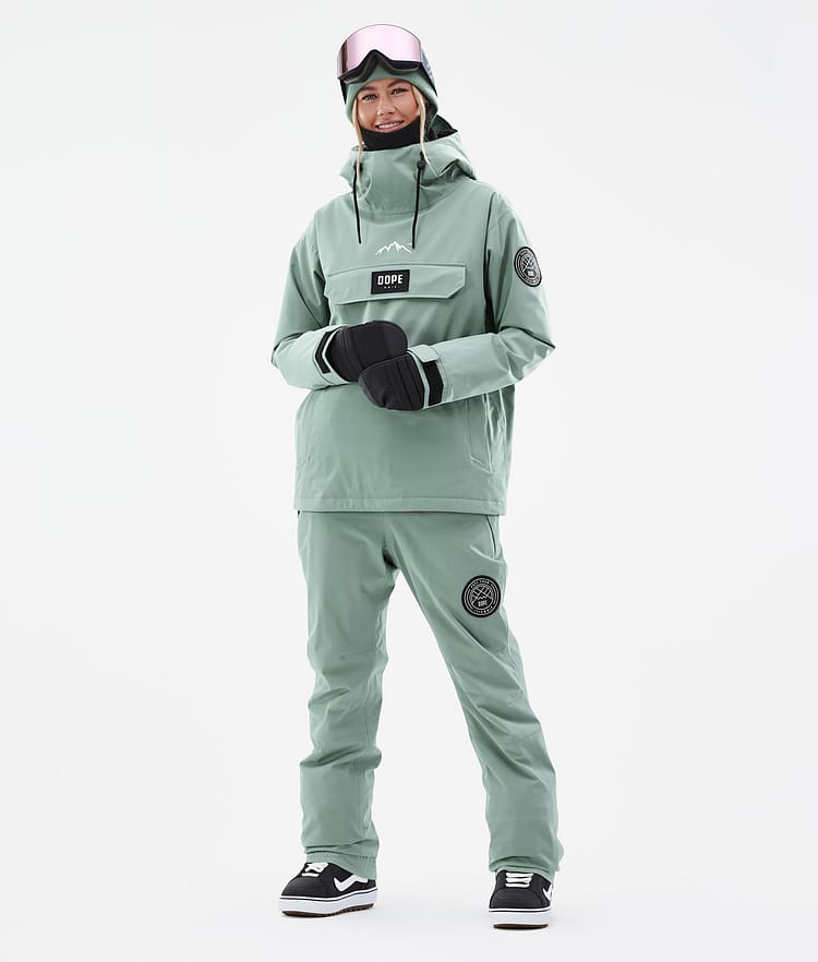Dope Blizzard W 2024 Lumilautailuhousut Naiset Faded Green, Kuva 2 / 5