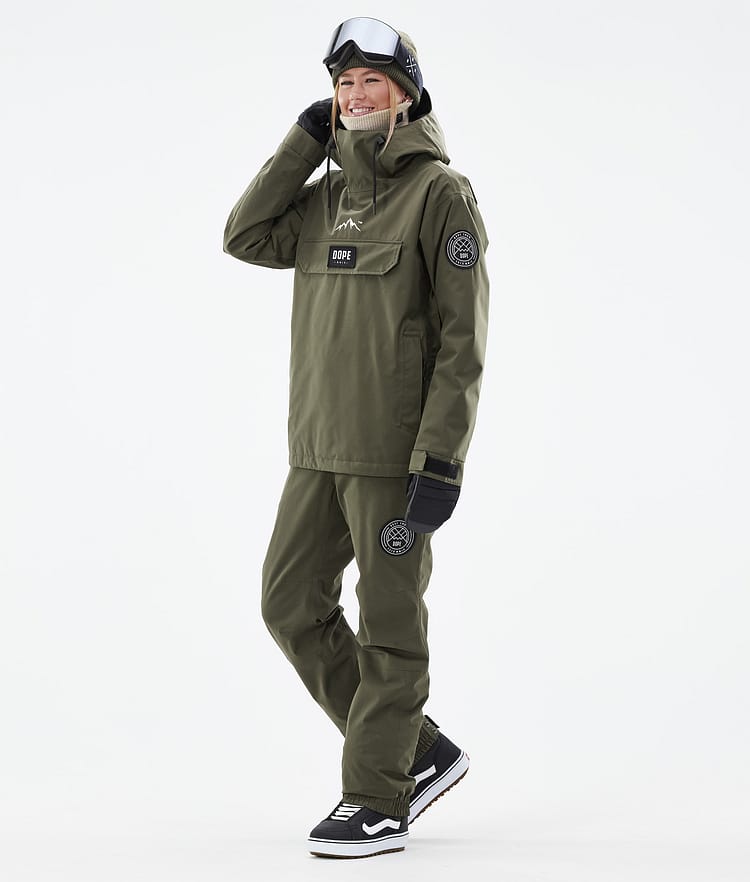 Dope Blizzard W 2024 Lumilautailuhousut Naiset Olive Green, Kuva 2 / 5