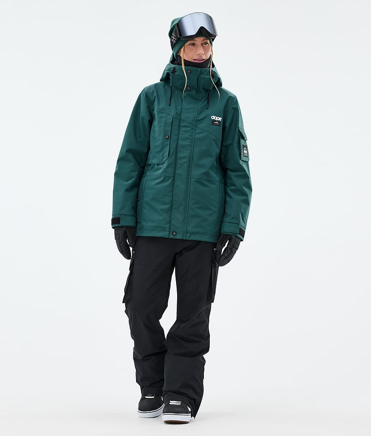 Dope Adept W Lumilautailutakki Naiset Bottle Green Renewed, Kuva 3 / 10