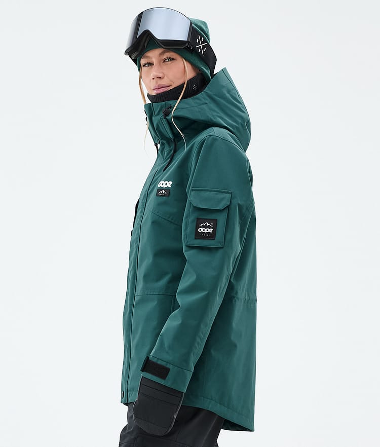Dope Adept W Lumilautailutakki Naiset Bottle Green Renewed, Kuva 6 / 10