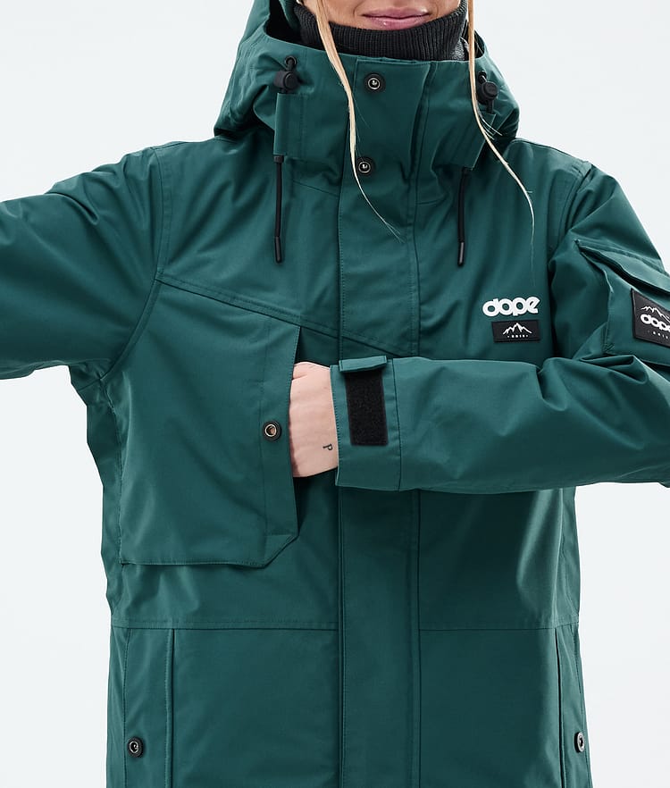 Dope Adept W Laskettelutakki Naiset Bottle Green, Kuva 7 / 9