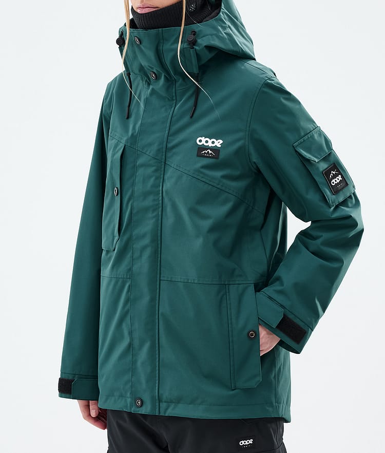Dope Adept W Lumilautailutakki Naiset Bottle Green Renewed, Kuva 9 / 10