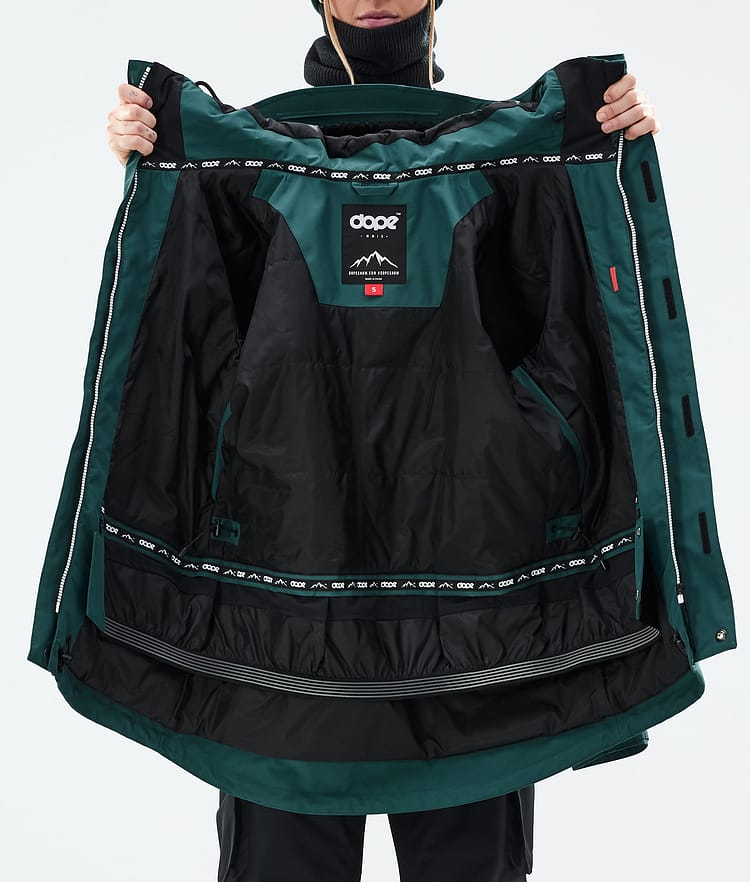 Dope Adept W Lumilautailutakki Naiset Bottle Green Renewed, Kuva 10 / 10