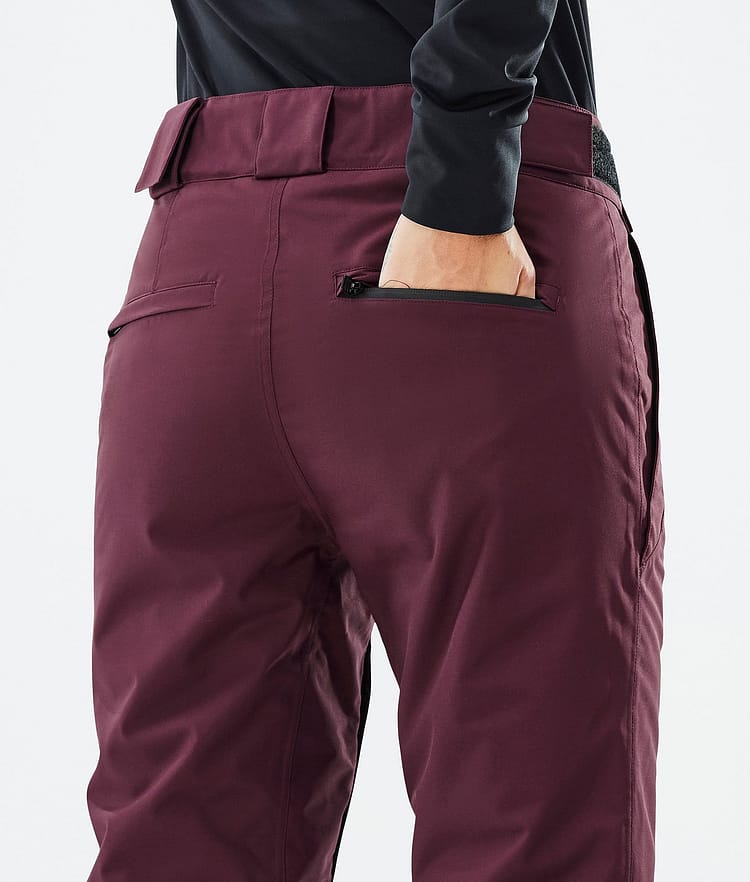 Dope Con W Lumilautailuhousut Naiset Burgundy, Image 6 of 6