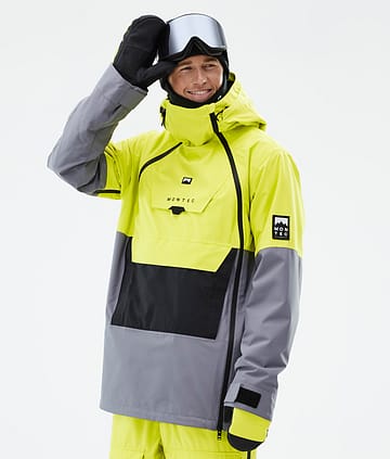 Montec Doom Lumilautailutakki Bright Yellow/Black/Light Pearl
