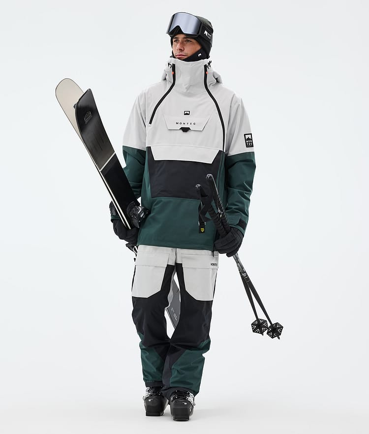 Montec Doom Laskettelutakki Miehet Light Grey/Black/Dark Atlantic, Kuva 3 / 11