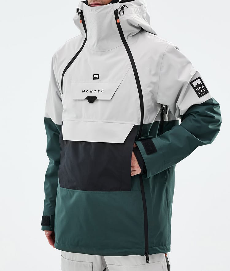 Montec Doom Laskettelutakki Miehet Light Grey/Black/Dark Atlantic, Kuva 8 / 11