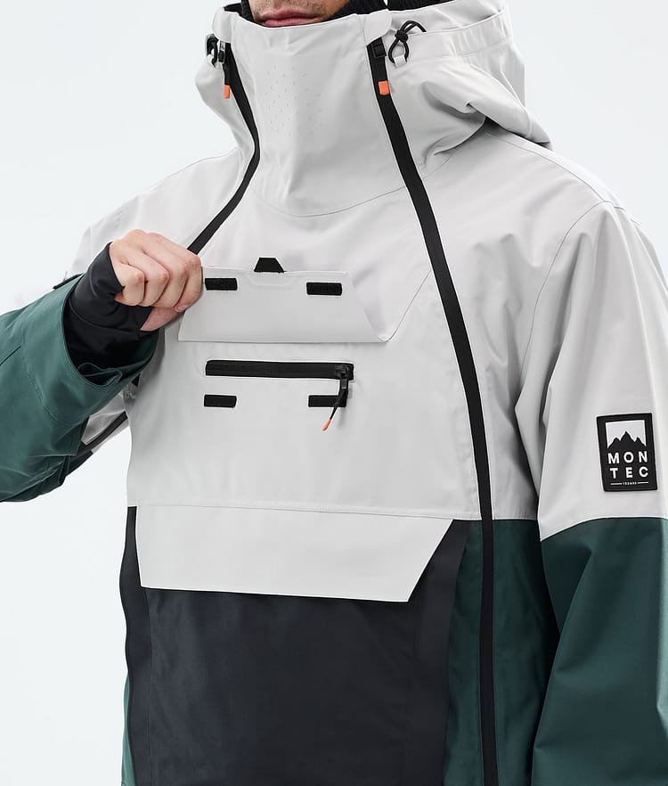 Montec Doom Laskettelutakki Miehet Light Grey/Black/Dark Atlantic, Kuva 10 / 11