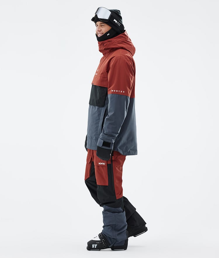 Montec Dune Laskettelutakki Miehet Rust/Black/Metal Blue, Kuva 4 / 9