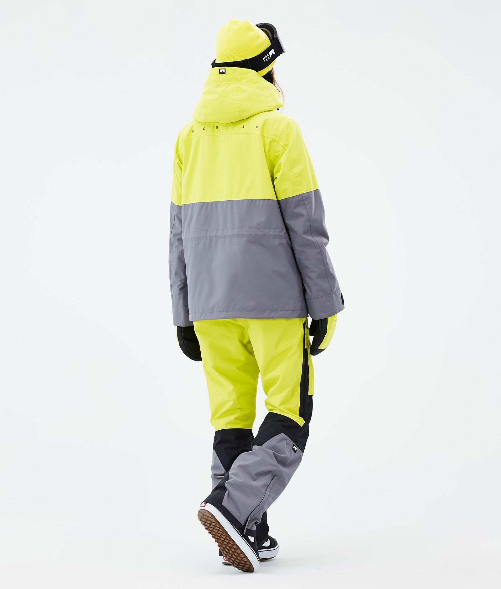 Montec Doom W Lumilautailutakki Naiset Bright Yellow/Black/Light Pearl, Kuva 5 / 11