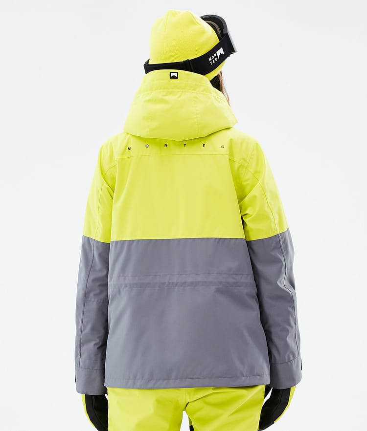 Montec Doom W Lumilautailutakki Naiset Bright Yellow/Black/Light Pearl, Kuva 7 / 11