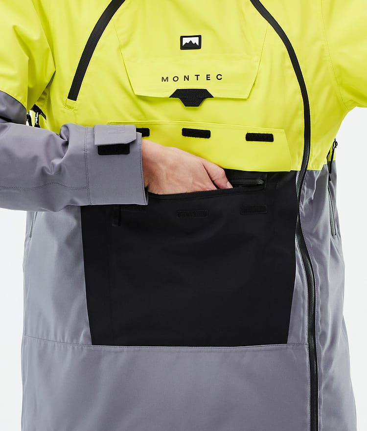 Montec Doom W Lumilautailutakki Naiset Bright Yellow/Black/Light Pearl, Kuva 9 / 11