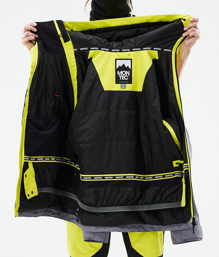 Montec Doom W Lumilautailutakki Naiset Bright Yellow/Black/Light Pearl, Kuva 11 / 11