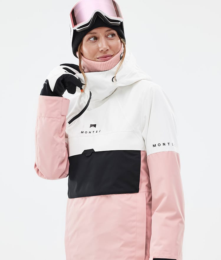 Montec Dune W Lumilautailutakki Naiset Old White/Black/Soft Pink