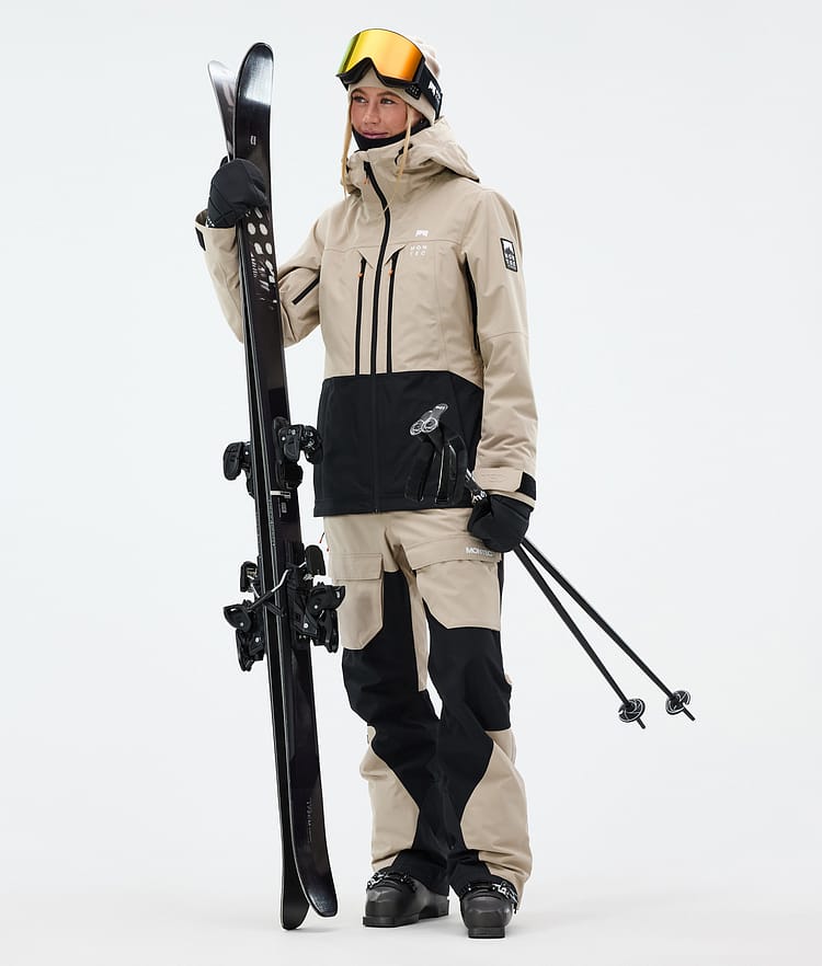 Montec Moss W Laskettelutakki Naiset Sand/Black, Kuva 3 / 10